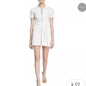 Alice and Olivia mini denim zip up dress